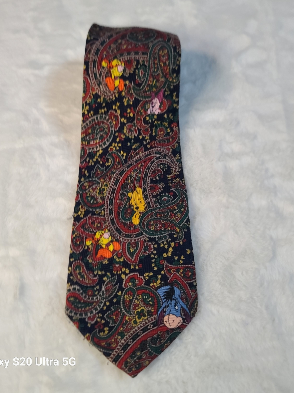 Disney Black Paisley Tie with Multicolor Character Accents